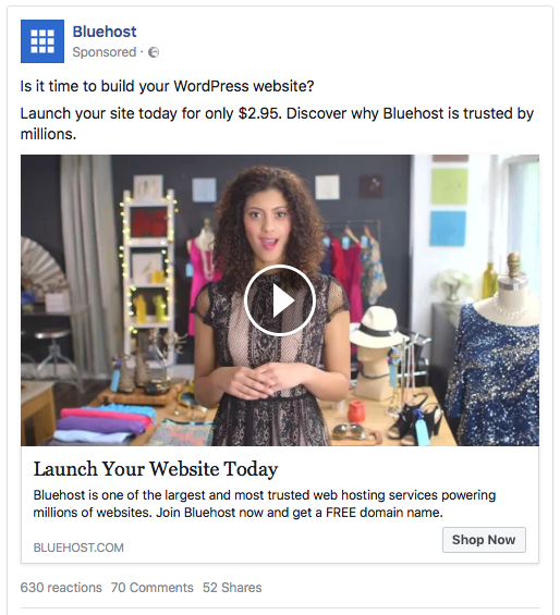 Example of Facebook Ads