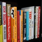 featured image for this article on book marketing: a row of colorful books